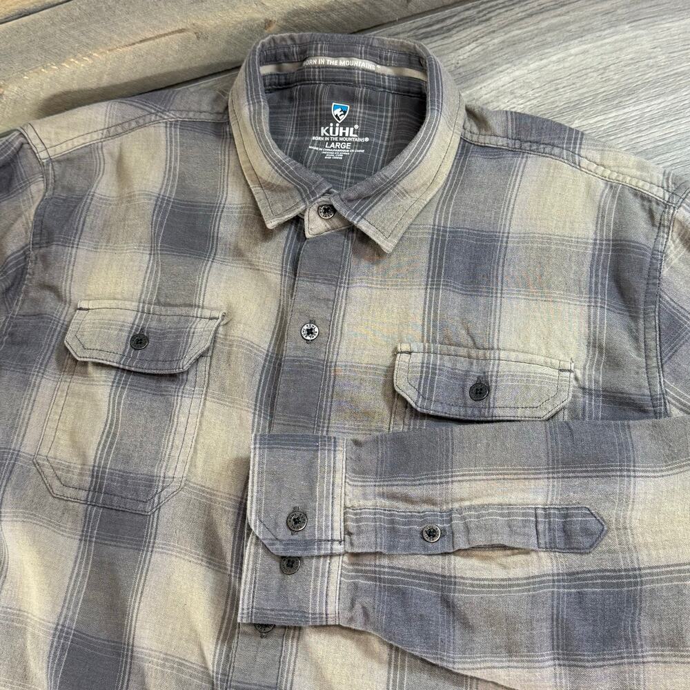 Kuhl Shattered Shirt Size L Flannel Gorpcore Workwear Hiking Layer Utility 7204